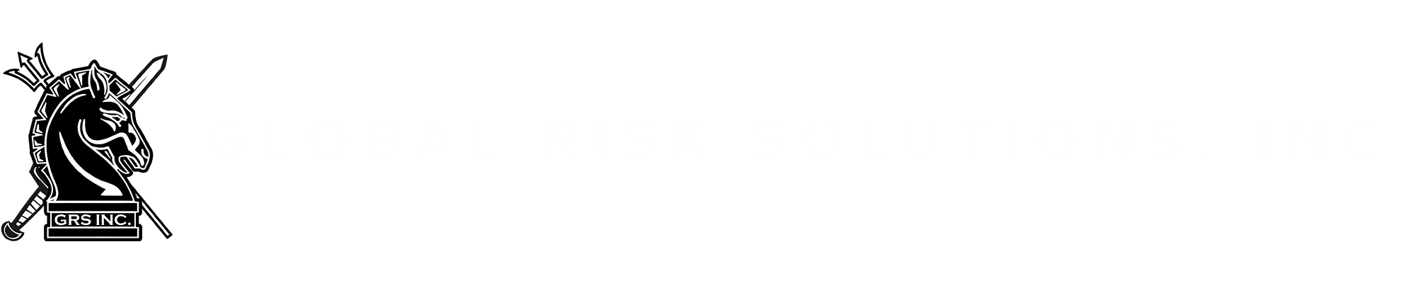 Global Risk Solutions, Inc. logo banner with the iconic knight and crossed swords representing commitment to strategic defense and security.