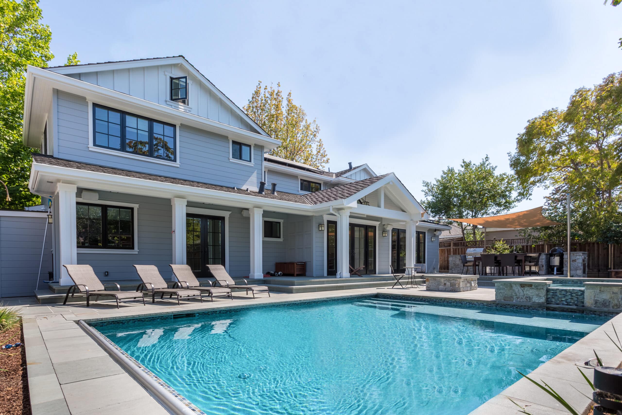Estate Security Westwood services for luxury estate with pool and outdoor entertainment area.