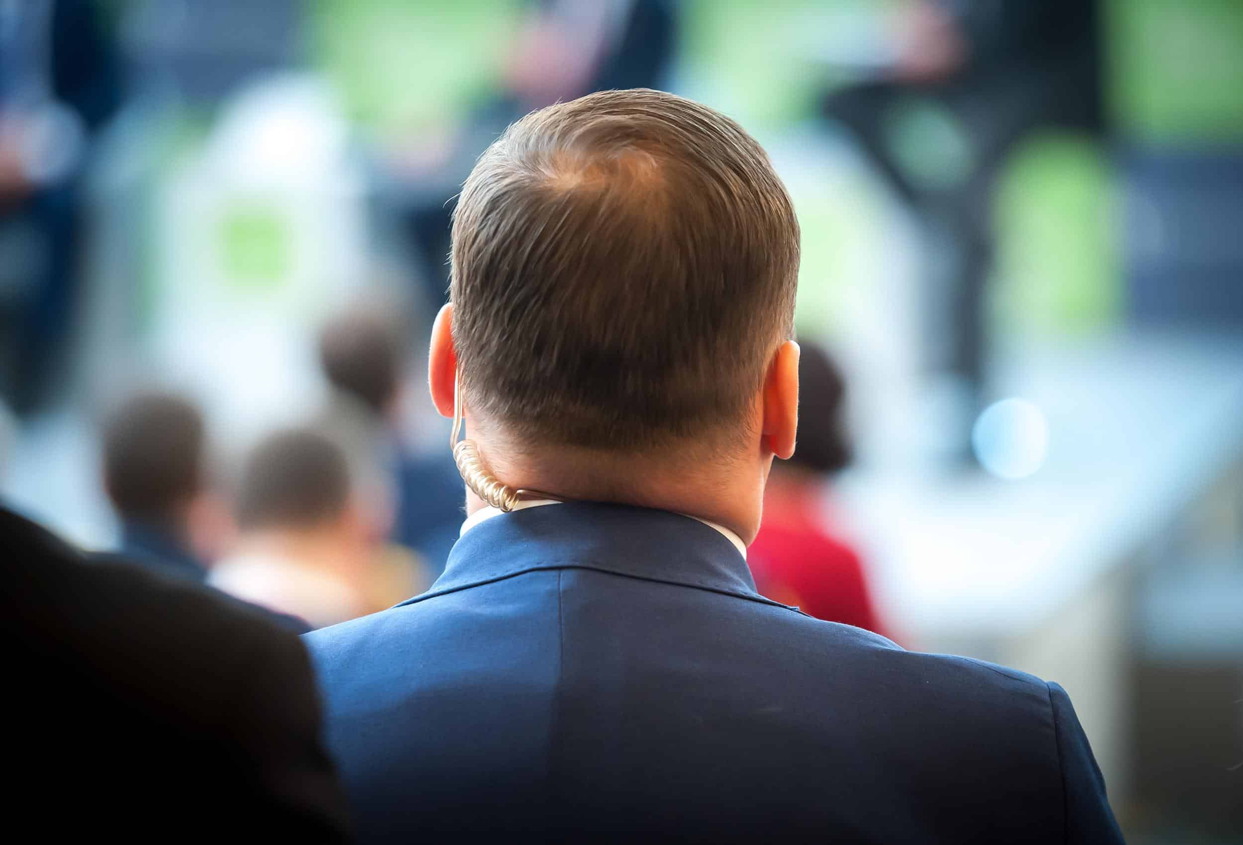 Agent providing event and hospitality security in Beverly Hills during a high-profile gathering.